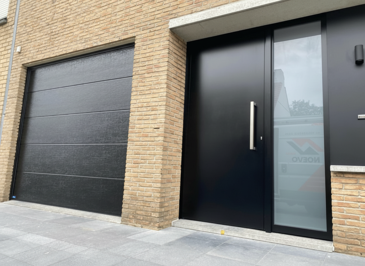 Aluminium gevel na professioneel herlakken door Noevo